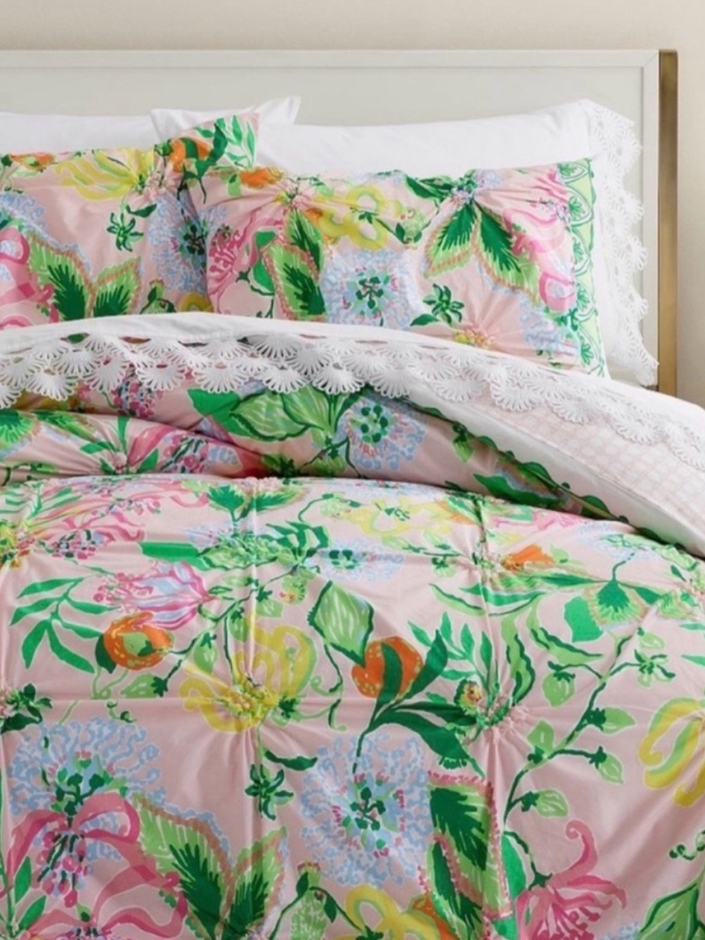 Pottery Barn Teen Lilly Pulitzer Via Amore king Duvet and shams